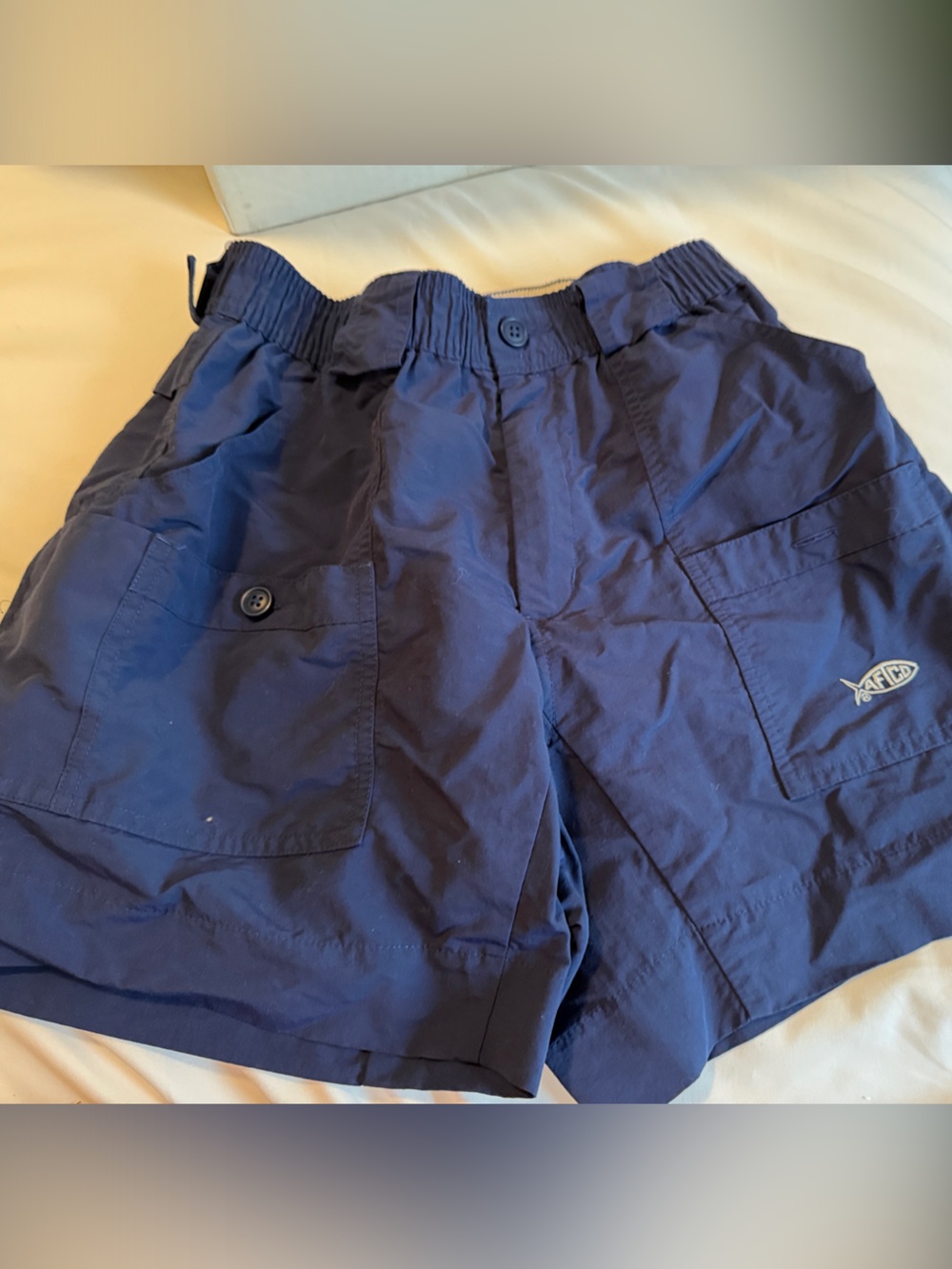 AFTCO Navy Cargo Swim Shorts